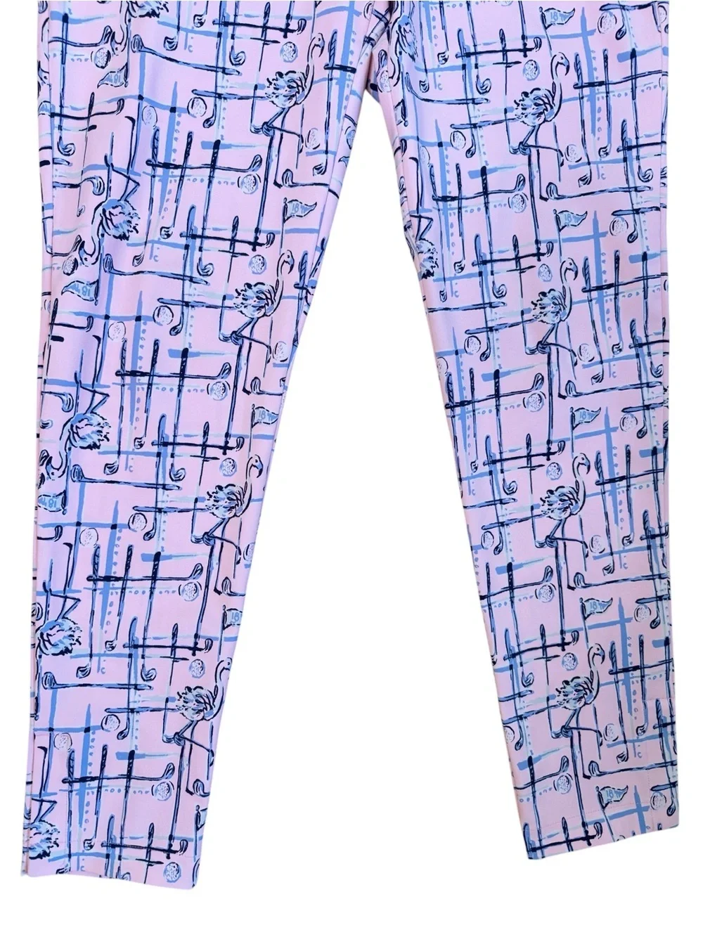LILLY PULITZER Luxletic Corso Golf Pants Size 8 in Pink Tropical Tint - Picture 6 of 12